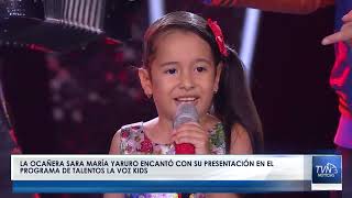 La ocañera sara maría yaruro encantó con su presentación en el programa de talentos la Voz Kids [upl. by Spalla992]