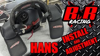 How To Install and Adjust a HANS device Add anchors to older helmet Necksgen NHRA restraint [upl. by Ojyllek826]