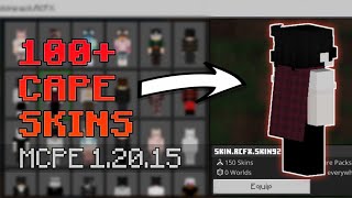 100 Capes Skin Pack for MCPE 120  Working on Servers  Mobile amp PC [upl. by Llien407]