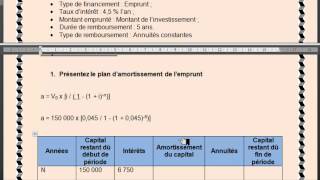 BTS MCO  BTS MUC Gestion  Le financement des investissements  Cas Lepin [upl. by Eilatan]