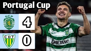 Sporting CP vs Tondela 40 Portugal Cup 2024 Breaking News [upl. by Anavoj]