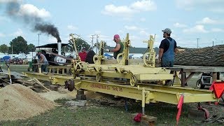 Steam powered Sawmill at 2017 LaGrange Engine Club Show Wellington Ohio [upl. by Nosdivad]