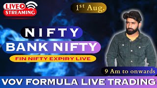 VOV Formula I Fin Nifty Expiry I Nifty Live Trading I Bank Live Trading [upl. by Ezarra]