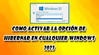 ✅ Como ACTIVAR la opcion de HIBERNAR en windows 10 2023 [upl. by Ceciley858]