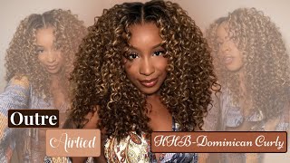 NEW Outre AIRTIED Human Hair BLEND DOMINICAN CURLY 😍 Full Tutorial  Review [upl. by Grazia598]