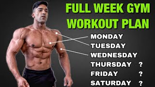 Full Week Gym Workout Plan For Muscle Building amp Fat Loss  One vs Two Body Part  Bodybuilding [upl. by Dorri421]