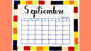 Haz tu Propio Calendario de Septiembre 🌟 [upl. by Nilek]