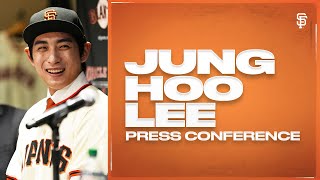 Jung Hoo Lee San Francisco Giants Introductory Press Conference  South Korean Star Speaks to Media [upl. by Enobe]