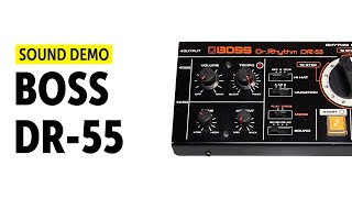 Boss Dr Rhythm DR55  Drum Machine SoundDemo no talking [upl. by Aivatahs]