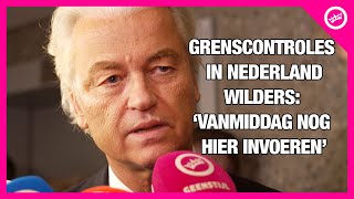 WILDERS wil GRENSCONTROLES zoals in Duitsland [upl. by Cicily815]