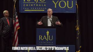 ENDORSEMENT Gregory A Ballard the 48th Mayor of Indianapolis endorsed Raju for Congress [upl. by Karrah]