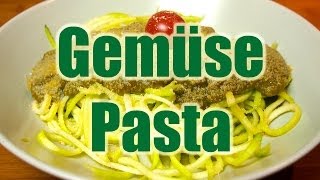 Zucchini Spaghetti  Gemüse Pasta ohne Nudeln Fettarm amp Vegan VEGAN [upl. by Minton52]