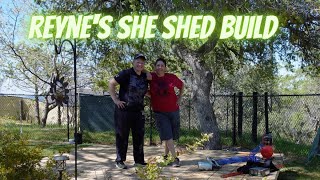 Reynes She Shed  Yardline Sterling Gable 10x12  Foundation Flooring and Rafter Build  DIY [upl. by Nirrat231]