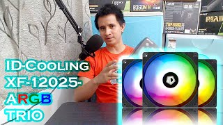 IDCooling XF12025ARGBTRIO Unboxing Control via Aura Sync Test [upl. by Eintroc]