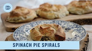 Spanakopita Phyllo Spirals GreekStyle Spinach amp Cheese Spirals [upl. by Neellek]