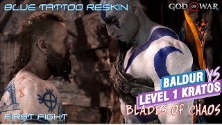 Level 1 kratos vs baldur first fight  God of War PC Mod  GMGOW [upl. by Aiyram]