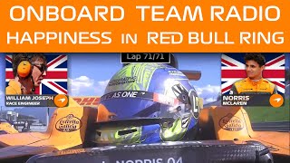 AUSTRIA MOMENTS  NORRIS 1ST PODIUM [upl. by Enaz]