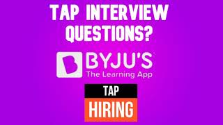 BYJUS TAP Interview Questions  Byjus Software Engineer Fresher Hiring  Byjus SDE 1 Interview [upl. by Saidel]