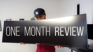 Samsung LC49HG90D 49quot Curved Ultra Wide LED Monitor  One Month Review [upl. by Islek]