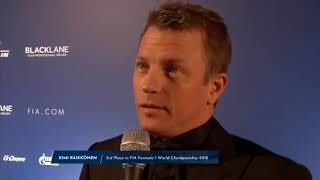 FIA Prize Giving 2018 Kimi Räikkönen Pre Show Interview [upl. by Wycoff]