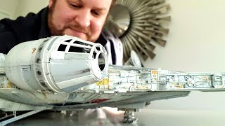 Building Bandais Perfect Grade Millennium Falcon model kit [upl. by Nosirrag206]