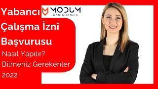 Yabancı Çalışma İzni Başvurusu Nasıl Yapılır  Bilmeniz Gerekenler  2022 [upl. by Azne119]