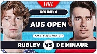 RUBLEV vs DE MINAUR • Australian Open 2024 R4 • LIVE Tennis PlaybyPlay Stream [upl. by Snashall]