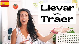 LLEVAR vs TRAER 🧚‍♀️🧚‍♀️🧚‍♀️ Spanish Lesson for Beginners [upl. by Ris]