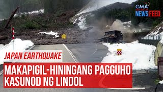 Japan Earthquake  Makapigilhiningang pagguho kasunod ng lindol  GMA Integrated Newsfeed [upl. by Spenser426]