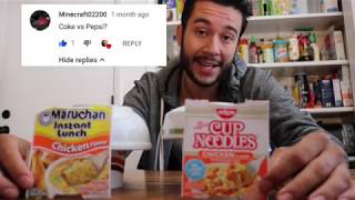 Cup Noodle vs Maruchan  Instant Noodle 🍜Chicken Flavor Food Review [upl. by Sam]