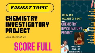 Chemistry Investigatory Project  Class 12  202223  👉With PDF👈 [upl. by Peace753]