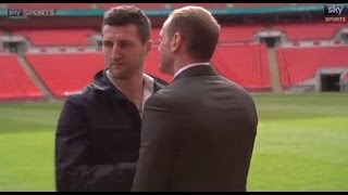 Watch Carl Froch push George Groves and Groves reaction [upl. by Hashum]