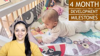 4 Month Baby Milestones  Development Milestones  4 महीने में शिशु विकास [upl. by Gearard]