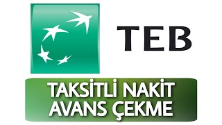 Teb Bankası Taksitli Nakit Avans Nasıl Çekilir [upl. by Airdnola]