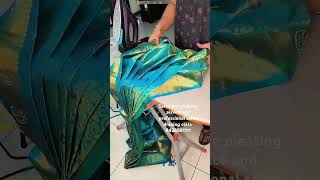 saree pre pleating service and professional saree draping class and tutorial [upl. by Eimia]