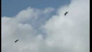 ME109 AND SPITFIRE MK IX MAKING VERY LOW FLY BYS [upl. by Aneehsirk]