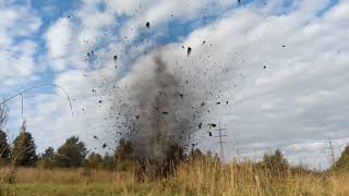 500g ANFO granulite explosion [upl. by Ellennad]