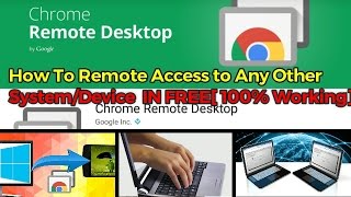 Remote Desktop Access In Windows 10Mac Free  Chrome Remote Desktop [upl. by Bechler864]