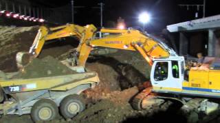 Liebherr R964C loading Cat 730 [upl. by Erasmo]