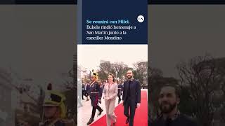 Nayib Bukele rindió homenaje a San Martín junto a la canciller Diana Mondino [upl. by Arzed846]