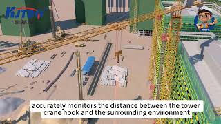 👍The practical application of KJT high frequency laser ranging sensor on tower crane👏 [upl. by Thurlough622]