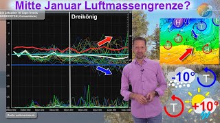 Wetterprognose Wie startet der Januar Richtung Mitte Januar Luftmassengrenze zwischen eisig amp mild [upl. by Sharon401]