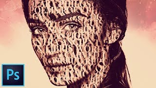 Typography Portrait Tutorial in Photoshop [upl. by Rosemarie]