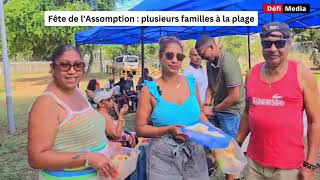 Fête de lAssomption  des familles se réunissent à la plage [upl. by Cilla]