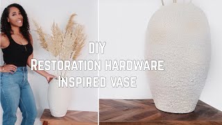 DIY RESTORATION HARDWARE STONE VASE [upl. by Einwat811]