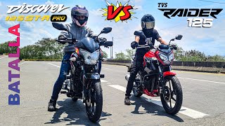 ⚠️TVS Raider 125 VS Discover 125 STR Pro 🥵🔥 ‼️La Gran Batalla Drag Race [upl. by Aicenat]