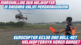 Ternyata begini cara Marshalling Helicopter Sekali landing dua Helicopter [upl. by Adnovaj67]