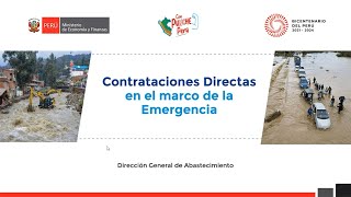 Contrataciones Directas en el marco de la Emergencia 23032023 [upl. by Thaddeus933]