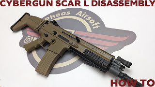 HOW TO CYBERGUN Polymer Scar L Disassembly  For repairs and maintenance [upl. by Lahsram664]