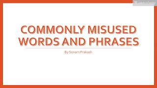 Commonly Misused Words and Phrases  Common Mistakes in English Writing [upl. by Gladdie]